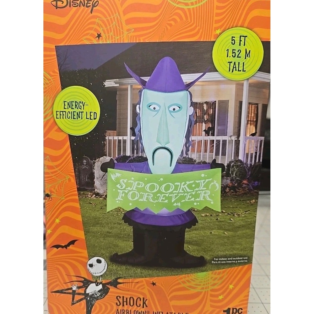 Shock Nightmare Before Christmas Inflatable 5 Feet Gemmy Halloween Inflatable